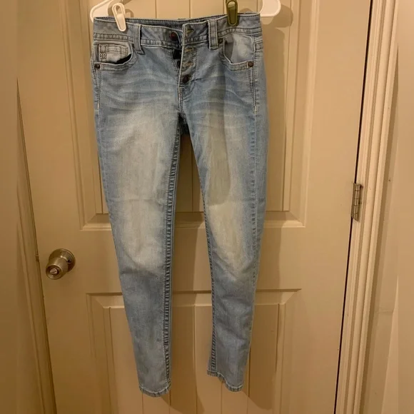 Miss Me Light Blue Skinny Jeans - Picture 2 of 6